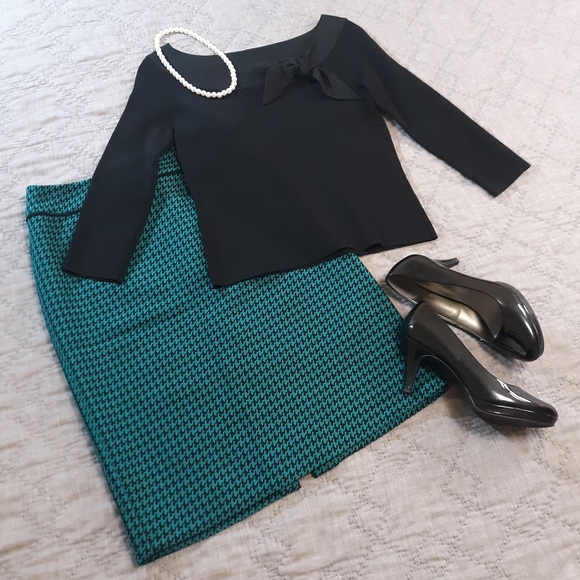 Cable & Gauge Boatneck Bow Sweater, 50's Retro, - Picture 1 of 8